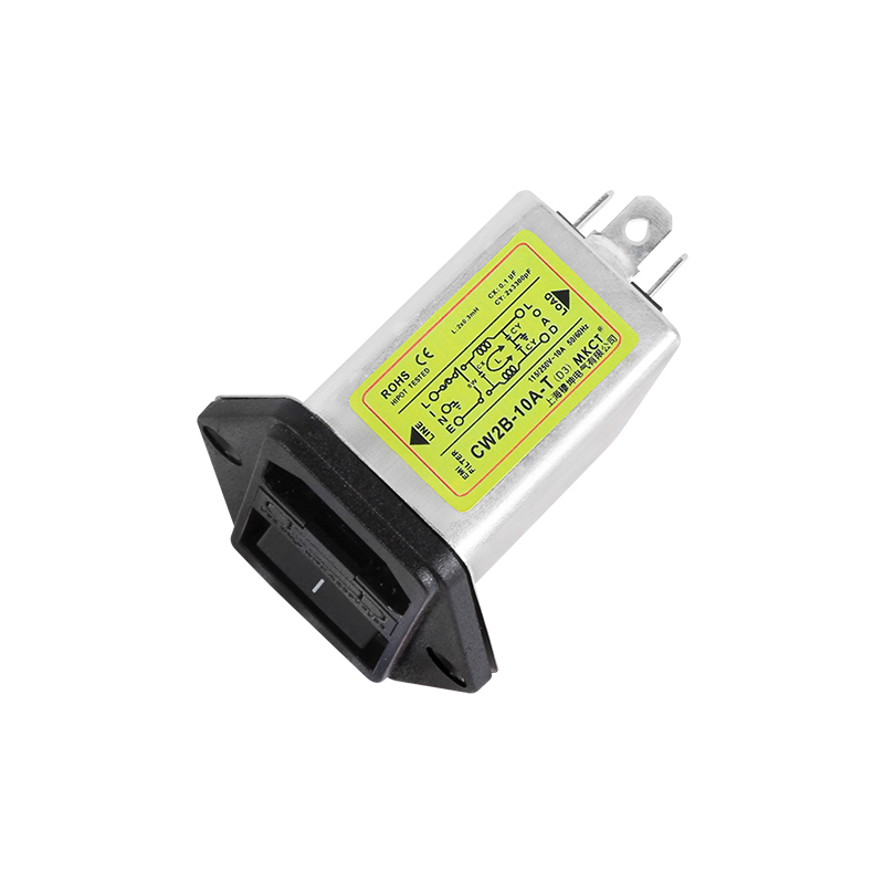 مدخل IEC CW2B-1A/3A/6A/10A-T مرشح طاقة EMI مع مصهر ومفتاح اختياري 