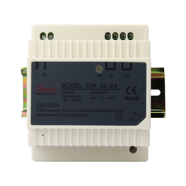 DR-30-24 30W 24VDC Din Rail نوع تبديل التيار الكهربائي