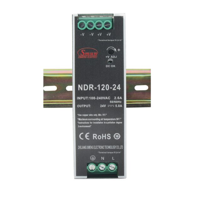 NDR-120 مصدر طاقة السكك الحديدية 120 واط