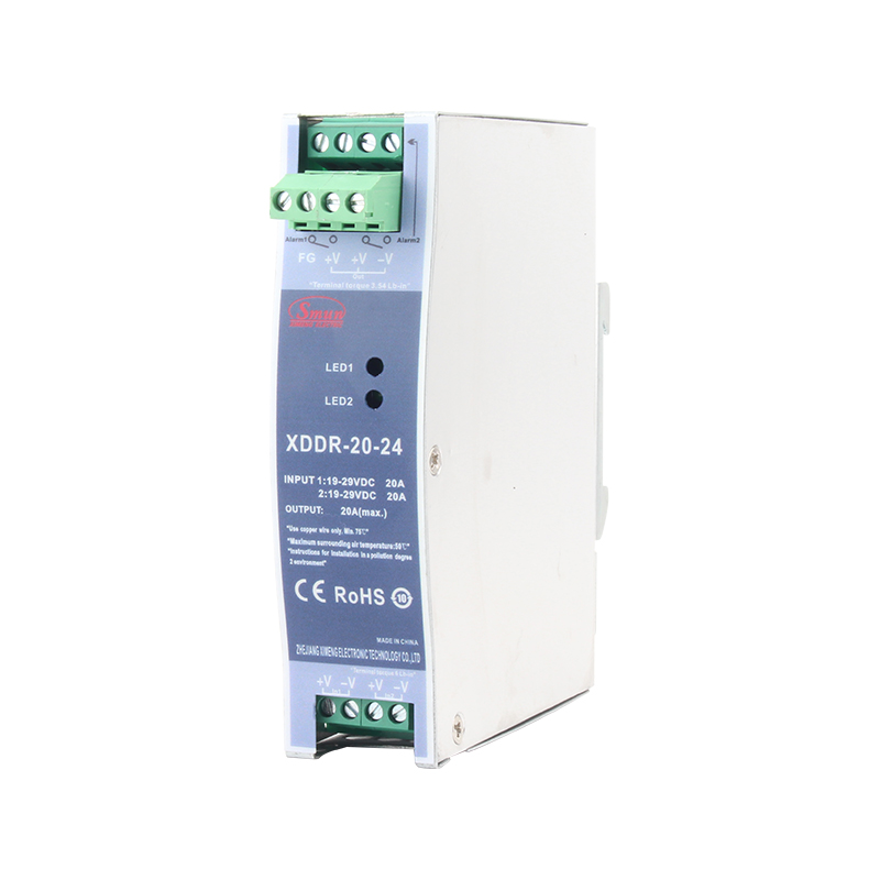 XDDR-20/DRDN-20 20A Din وحدة التكرار من نوع السكك الحديدية 12 فولت/24 فولت/48 فولت تدعم نظام التكرار 1+1 وN+1