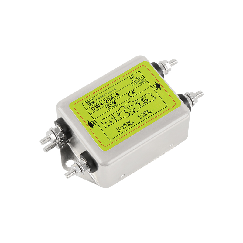 اتصال الترباس مرحلة واحدة AC 220V EMI تنقية CW4-3A/6A/10A/20A/30A/40A-S مرشح الطاقة