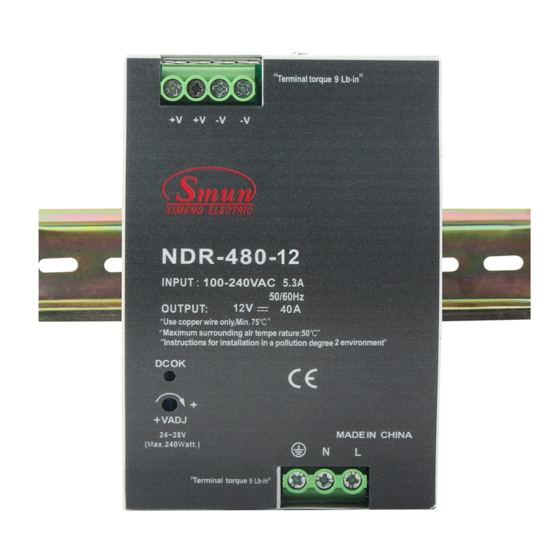 NDR-480 480W Din Rail مزود الطاقة