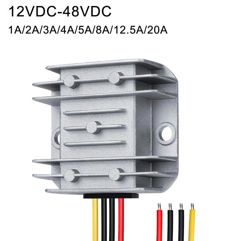 12V إلى 48V 1A إلى 20A مقاوم للماء دفعة DC-DC محول التيار الكهربائي للسيارة