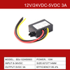 12V / 24VDC إلى 5VDC 3A إلى 60A غير معزول للماء IP68 باك DC-DC محول 