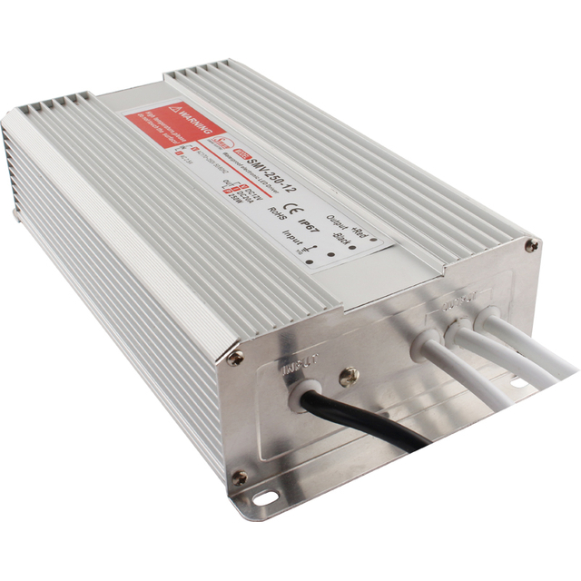 SMV سلسلة 10 واط إلى 1000 واط 5 فولت/12 فولت/15 فولت/24 فولت/48 فولت الجهد المستمر إخراج واحد مقاوم للماء IP67 LED سائق