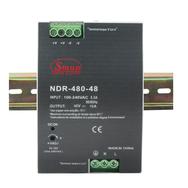 NDR-480 480W Din Rail مزود الطاقة