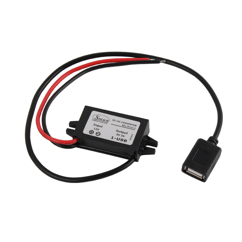 12V / 24VDC إلى 5VDC 3A محول DC-DC غير معزول مع USB واحد