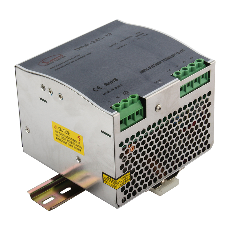 مزود الطاقة DRP-240-12 240W 12VDC 20A Din Rail مع وظيفة PFC