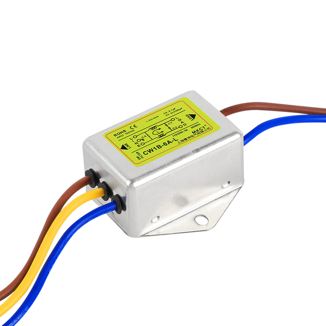 CW1B-1A/3A/6A/10A-L 115/250VAC مرشح طاقة EMI أحادي الطور من النوع الخطي