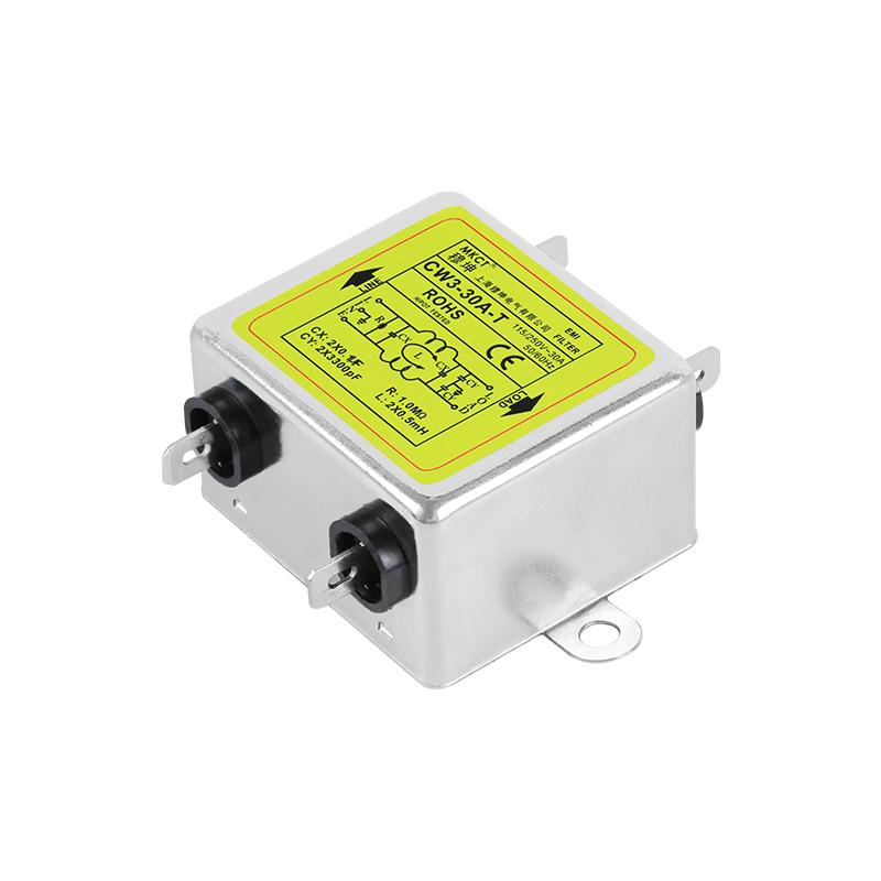 CW3/CW4-3A/6A/10A/20A/30A-T إدراج اتصال مرحلة واحدة للأغراض العامة أحادية القطب أو مرشح الطاقة ثنائي القطب مرشح EMI