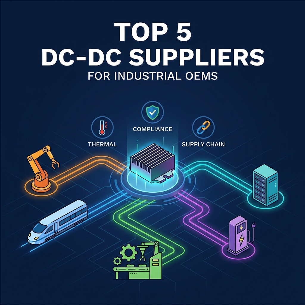أفضل 5 موردي محولات DC-DC للتطبيقات الصناعية OEM